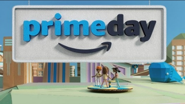 The logo for Amazon Prime Day is a gray sign with "prime" in blue and "day" in black.