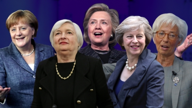 Theresa May, Angela Merkel, Janet Yellen and Christine Lagarde