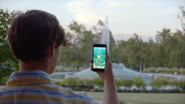 A commercial for Pokemon Go.