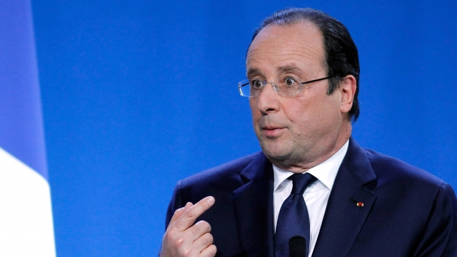French President Francois Hollande addresses his new year wishes.