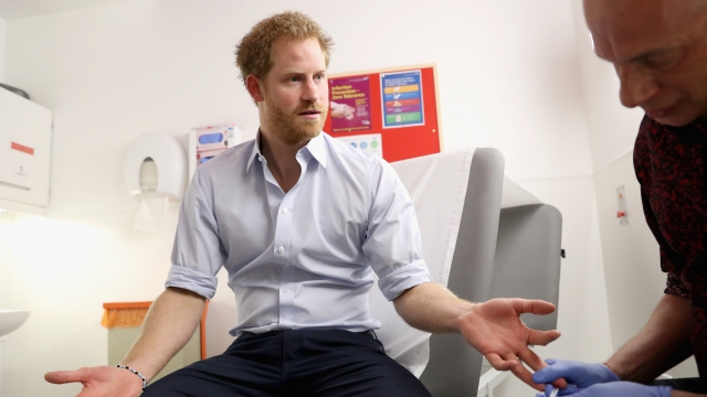 Prince Harry gets an HIV test to prove a point.