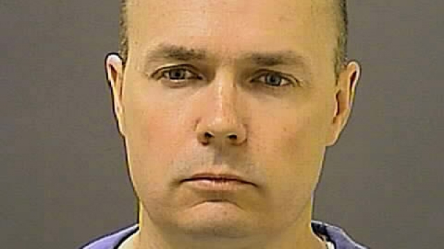 A mugshot of Lt. Brian Rice who has receding brown hair and is wearing a purple shirt.
