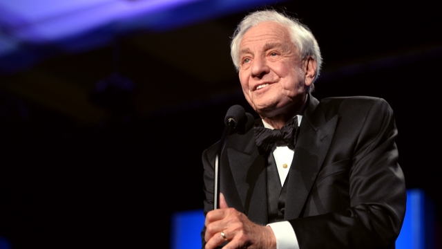 Garry Marshall accepts a Writers Guild Award in 2014.