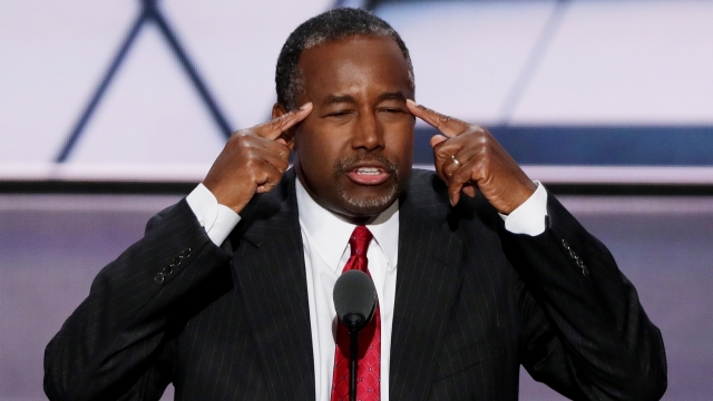 Former Republican presidential candidate Ben Carson delivers a speech at the Republican National Convention on July 19, 2016.
