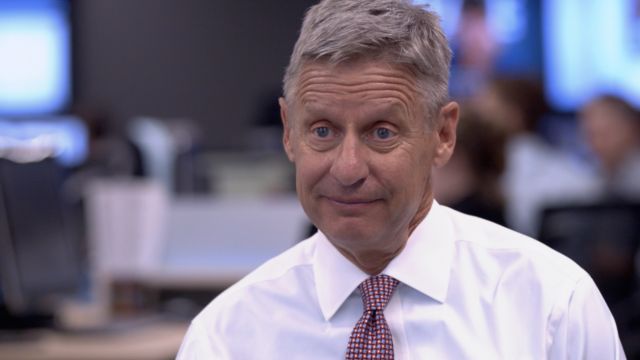 Gary Johnson is the Libertarian nominee for president.