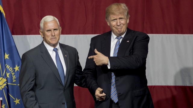 Pence and Trump at an event together on July 12.