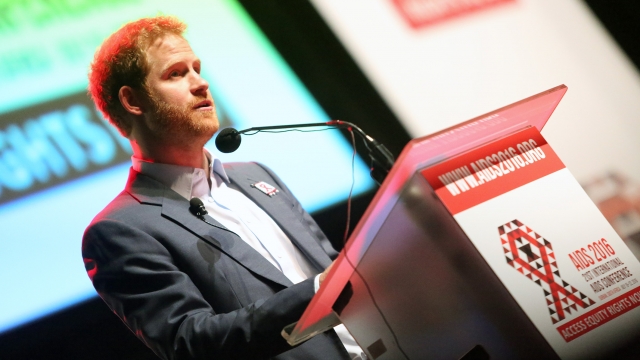 Prince Harry speaks at the 2016 International AIDS Conference in South Africa.