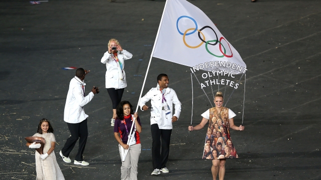 Independent Olympic athletes introduced at the Opening Ceremony of the London 2012 Olympic Games.