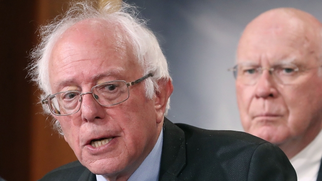Bernie Sanders during a press conference in July.
