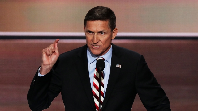 Retired Lt. Gen. Michael Flynn delivers a speech on the first day of the Republican National Convention on July 18, 2016.