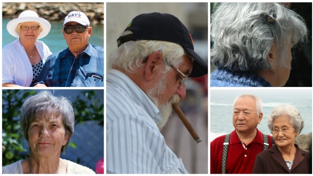 Collage of older people