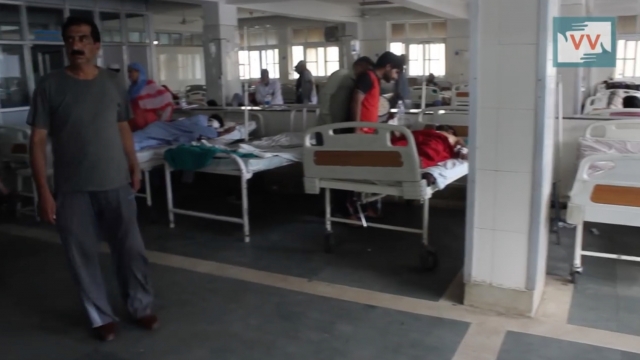 Kashmiris in a hospital after violence surged in the region.