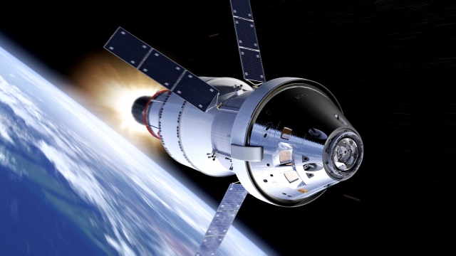 An artist's rendering of the Orion spacecraft.
