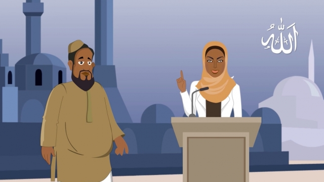 A clip from an Average Mohamed video meant to counter messages posted by extremist groups.