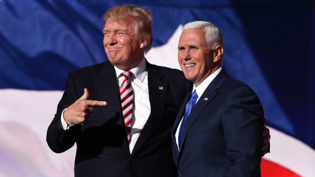 Republican presidential nominee Donald Trump and his running mate, Mike Pence.