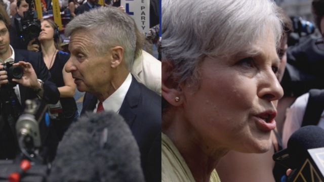 Libertarian presidential nominee Gary Johnson and Green Party presidential nominee Jill Stein