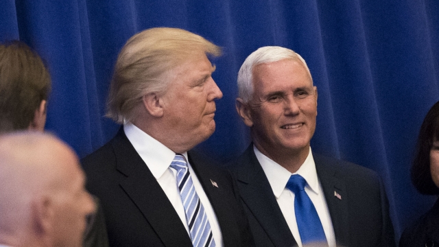 Donald Trump and Mike Pence on the campaign trail