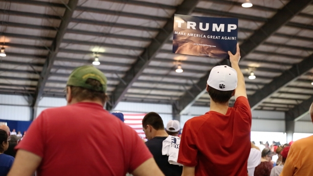 Supporters at a Donald Trump rally during the primary season
