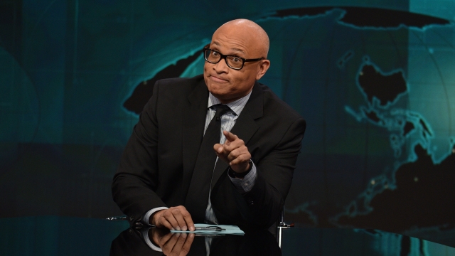 Host Larry Wilmore on 'The Nightly Show With Larry Wilmore' on January 5, 2016 in New York City. (Photo by Bryan Bedder/Getty