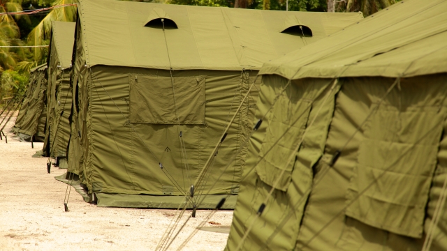 Asylum-seeker camp on Manus Island.