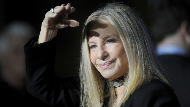 Barbra Streisand at a premiere.