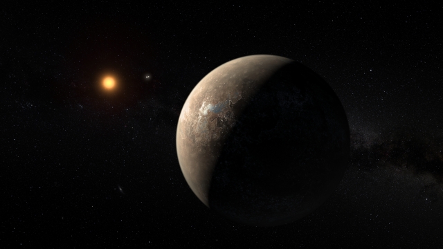 Earth-like planet Proxima b orbiting its star