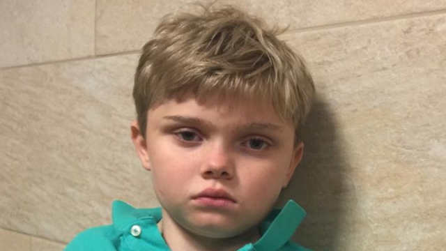 Photo of 9-year-old Chille Bergstrom after the incident with TSA in Phoenix.