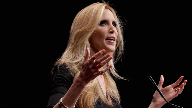 Conservative author and pundit Ann Coulter delivers remarks to the Conservative Political Action Conference.