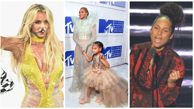 Britney Spears, Beyoncé and Alicia Keys at the 2016 MTV Video Music Awards