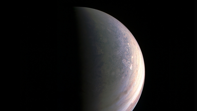 A photo of Jupiter's north pole