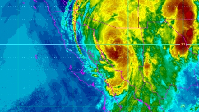 Satellite image of Tropical Storm Newton.