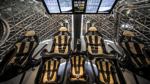 The interior of SpaceX's planned crew capsule