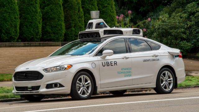 An Uber self-driving car.