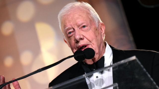 Jimmy Carter during a speech.