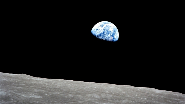 Earth from lunar orbit