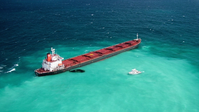 The Chinese coal carrier that damaged part of the Great Barrier Reef
