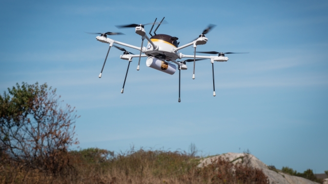 A photo of one of UPS' test drones.