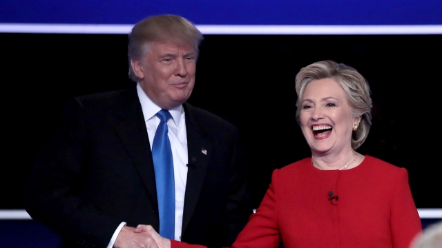 Donald Trump shakes Hillary Clinton's hand before the first presidential debate.
