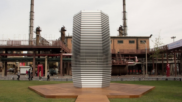 A photo of the Smog Free Tower.