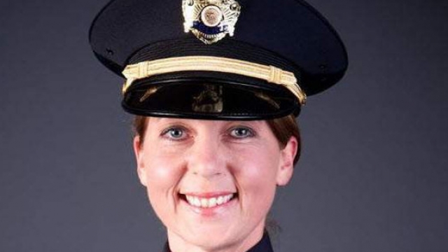 Betty Shelby smiling in a Tulsa Police Officer portrait