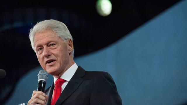 Former U.S. President Bill Clinton delivers a speech during the annual Clinton Global Initiative.