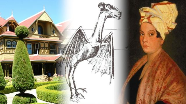 Images of the Winchester Mystery Mansion, the Jersey Devil and Voodoo Queen Marie Laveau