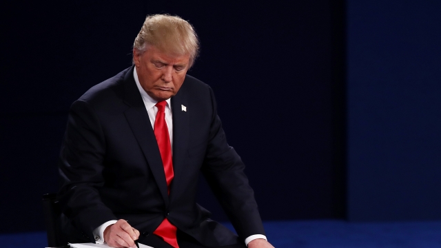 Donald Trump at the second presidential debate.
