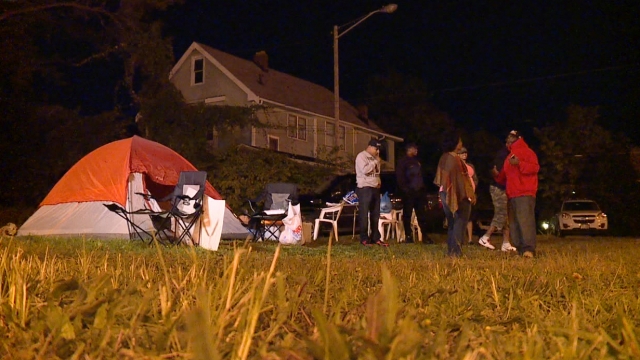 Activists camping out on Cleveland's east side.