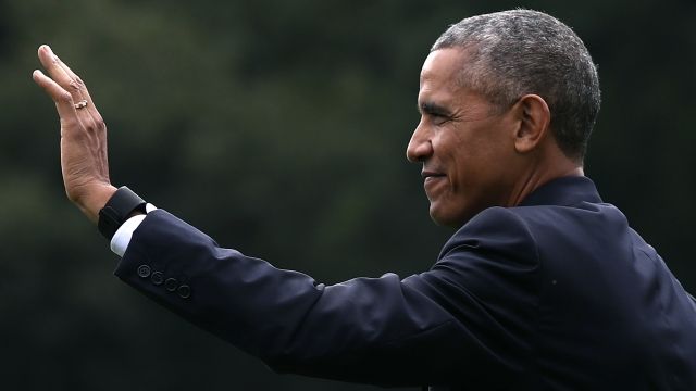 U.S. President Barack Obama departs the White House.