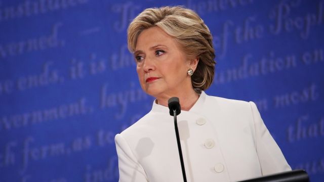 Hillary Clinton at the third presidential debate