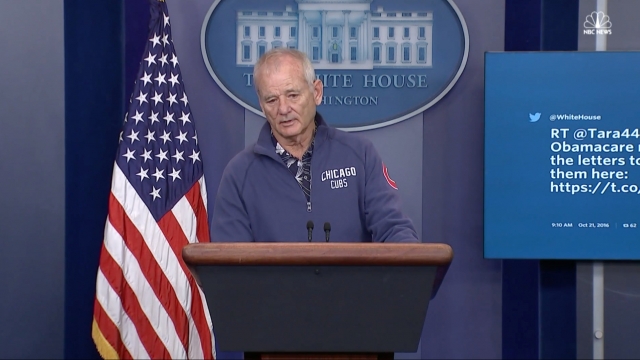Bill Murray at a White House press briefing
