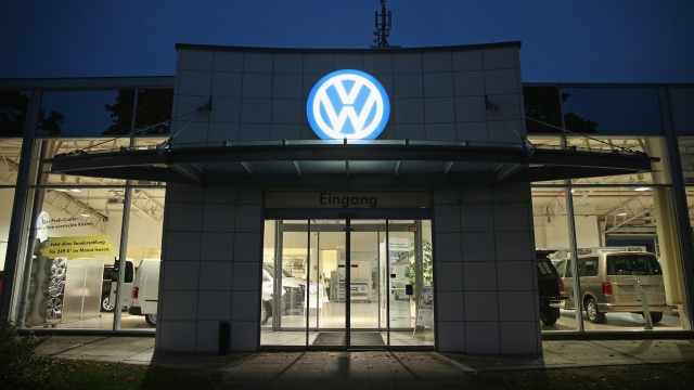 A Volkswagen dealership in Germany