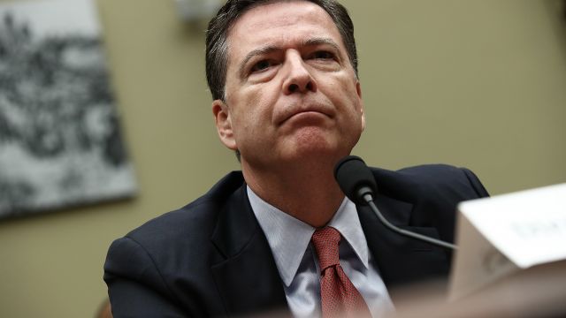 FBI Director James Comey at a Congressional hearing.