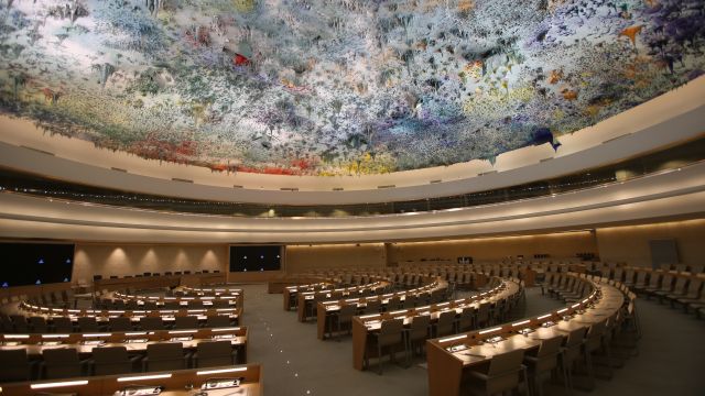 The Human Rights Council meeting room